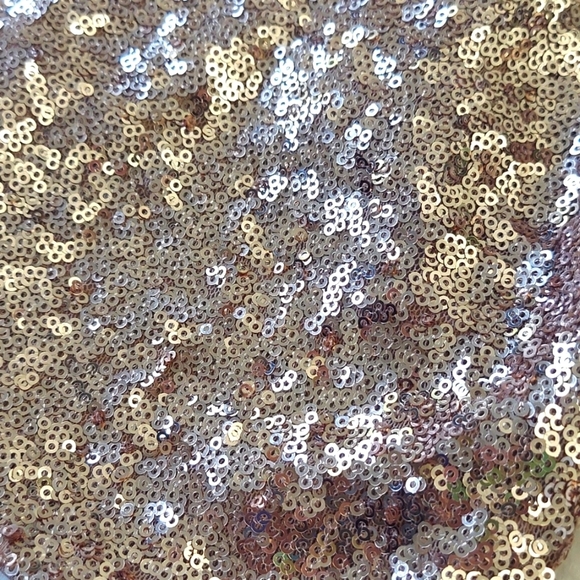 Gold Sequin Racerback Crop Top Size XS - Picture 10 of 12